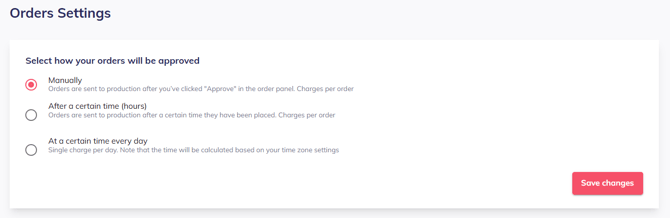 Manual orders